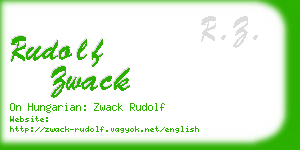 rudolf zwack business card